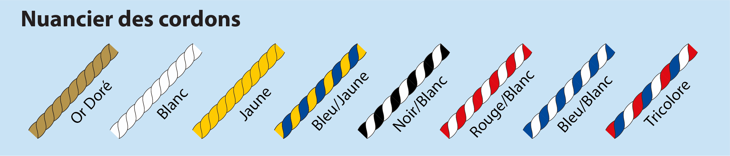 Nuancier des cordons