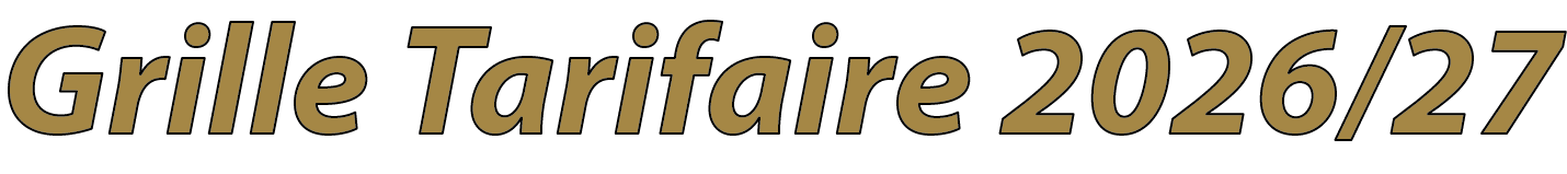 Grille Tarifaire 2026/27